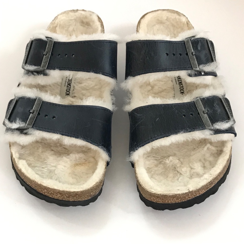 BIRKENSTOCK Arizona Sandals Shearling Women’s Size 9 - Picture 5 of 16